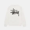 Basic Stüssy White Crew Pigment Dyed | Stussy Long Sleeve Oversized Sweatshirt