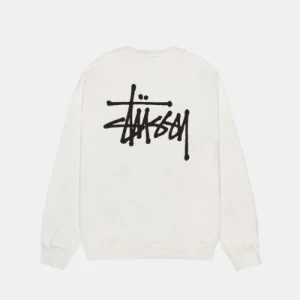 Basic Stüssy White Crew Pigment Dyed | Stussy Long Sleeve Oversized Sweatshirt