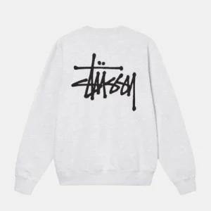 Basic Stüssy White Crew | Stussy Long Sleeve Oversized Sweatshirt