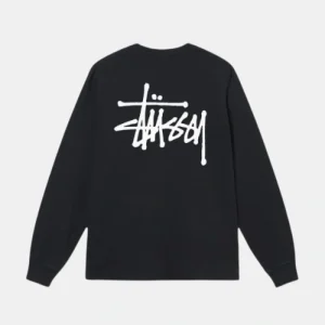 Buy Basic Stüssy Black Pigment Dyed Sweatshirt Ls Tee | Oversized Sweatshirt