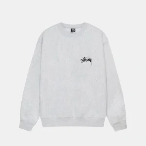 Classic Dot White Crew | Stussy Long Sleeve Oversized Sweatshirt
