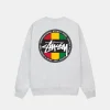 Classic Dot White Crew | Stussy Long Sleeve Oversized Sweatshirt