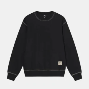 Contrast Crew Stitch Label | Stussy Long Sleeve Oversized Sweatshirt