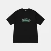 Stussy Emblem Pigment Dyed Black Tee