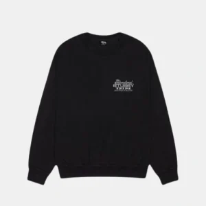 IST Pigment Dyed Black Crew | Stussy Long Sleeve Oversized Sweatshirt