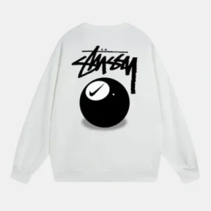 Nike X Stussy 8 Ball Crew White | Stussy Long Sleeve Oversized Sweatshirt