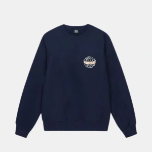 Stussy Fresh Gear Navy Blue Crew | Stussy Long Sleeve Oversized Sweatshirt