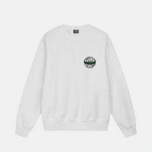Stussy Fresh Gear White Crew | Stussy Long Sleeve Oversized Sweatshirt