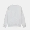 Stussy Letterman White Crew | Stussy Long Sleeve Oversized Sweatshirt