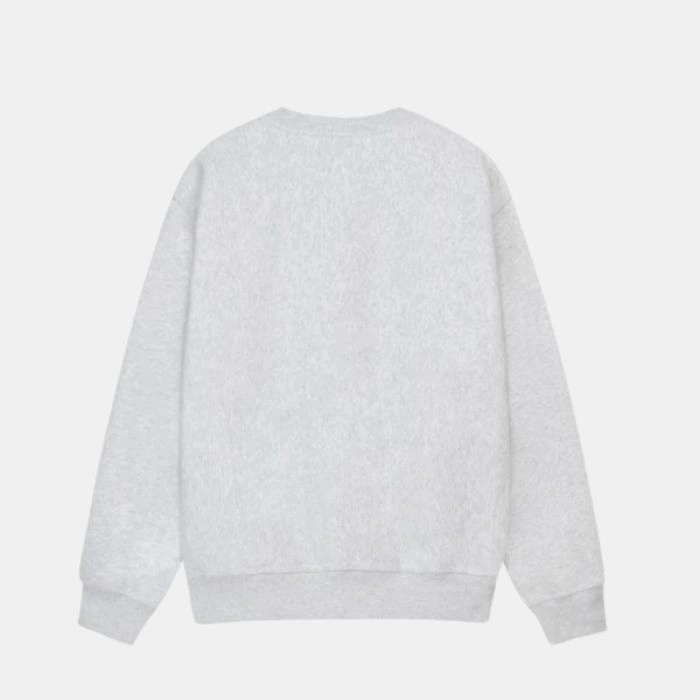 Stussy Letterman White Crew | Stussy Long Sleeve Oversized Sweatshirt