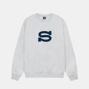Stussy Letterman White Crew | Stussy Long Sleeve Oversized Sweatshirt