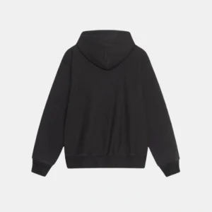 Stussy Satin Patch Oversized Black Hoodie