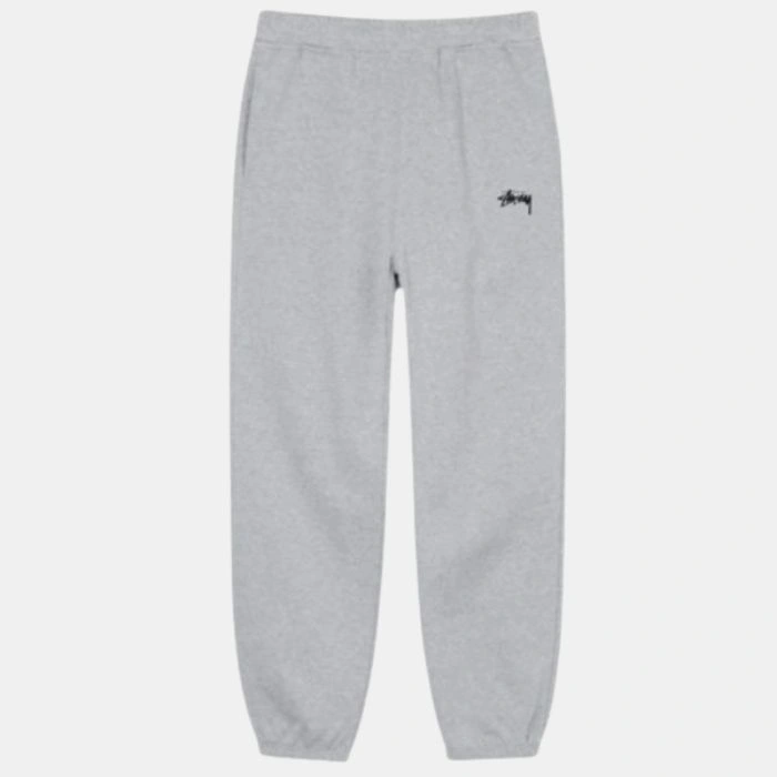 Stussy Stock Logo Gray Pant | Stussy Sweatpants