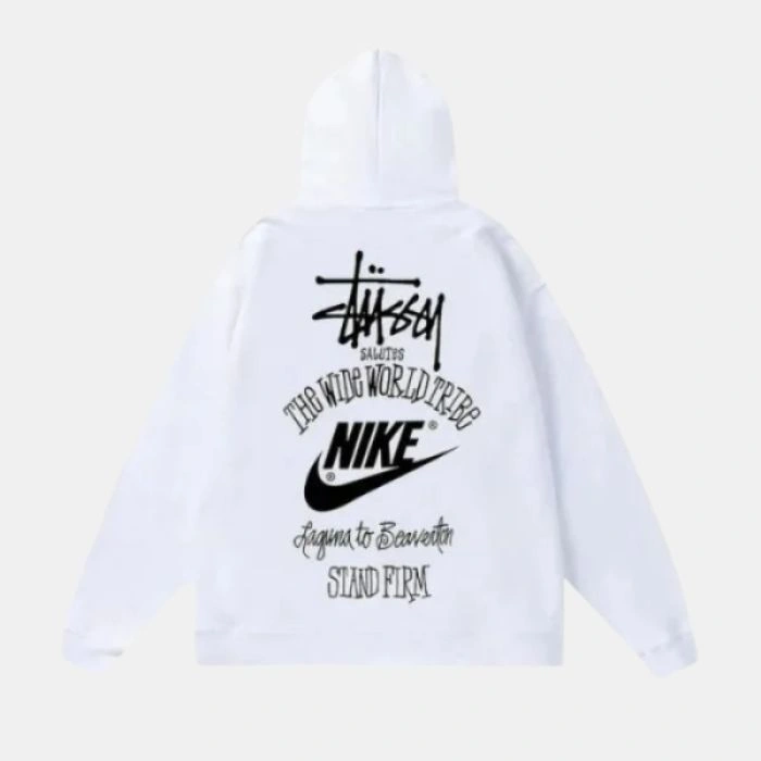 Stussy X Nike The Wide World Tribe Hoodie White