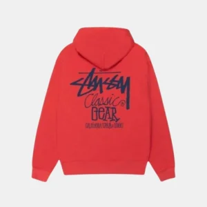 Classic Gear Hoodie Red Cayenne Stussy Fleece Hoodie