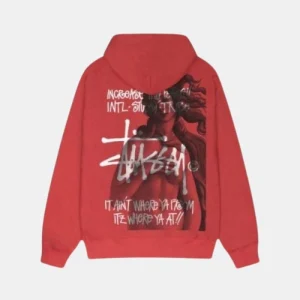 Ist Venus Zip Hoodie Red Cayenne Stussy Fleece Hoodie