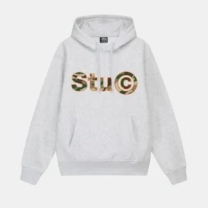 Stu C Hoodie White Stussy Ash Heather Hoodie