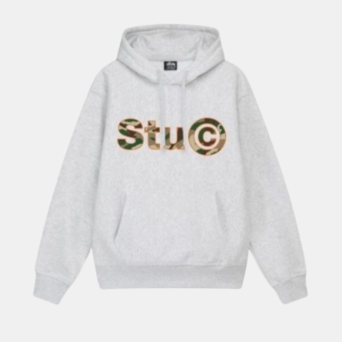 Stu C Hoodie White Stussy Ash Heather Hoodie