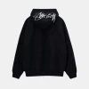 Stussy Applique Hoodie Black Stussy Back Hood