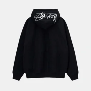 Stussy Applique Hoodie Black Stussy Back Hood