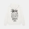 Stussy Pigment Dyed White Built Tough Hoodie