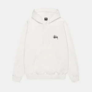 Stussy Pigment Dyed White Built Tough Hoodie