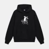 Stussy Rat Hoodie Black | Stussy Logo Print Cotton Blend Hoodie Black