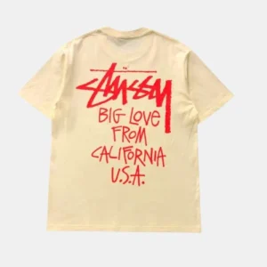 Stussy Cream California Big Love Oversized T-Shirt Graphic