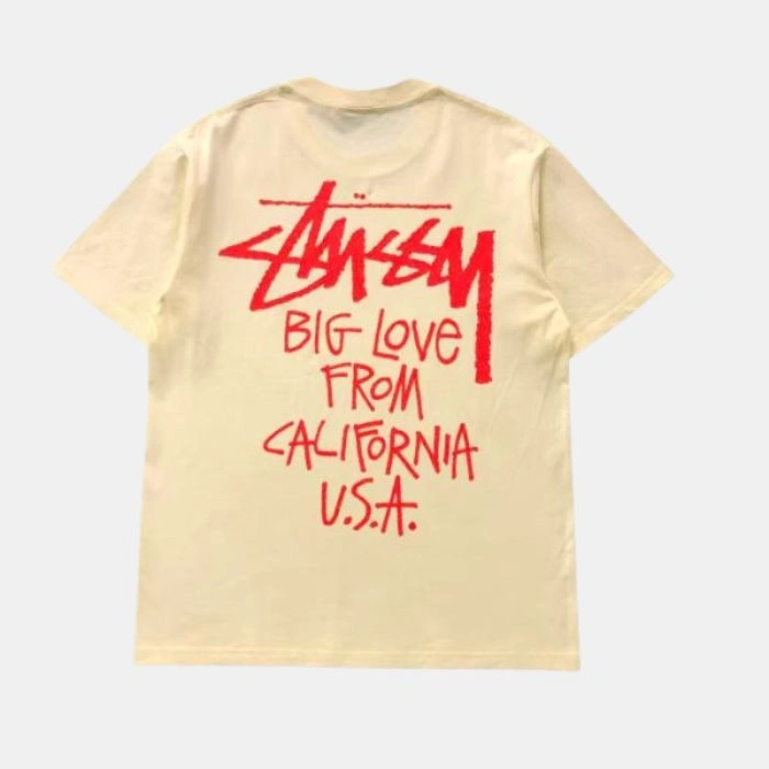 Stussy Cream California Big Love Oversized T-Shirt Graphic
