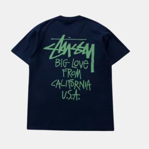 California Big Love Graphic Oversized T-Shirt – Navy Blue