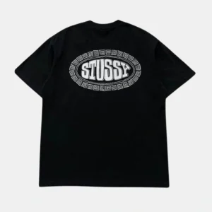 Stussy Black Oversized T-Shirt Back Logo