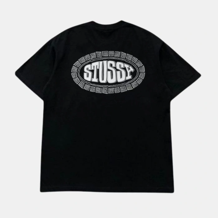Stussy Black Oversized T-Shirt Back Logo