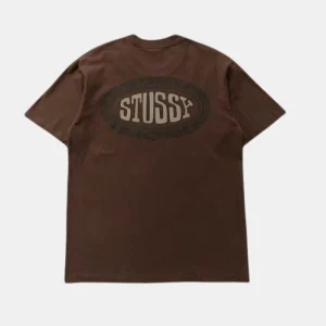 Stussy Brown Oversized T-Shirt Back Logo