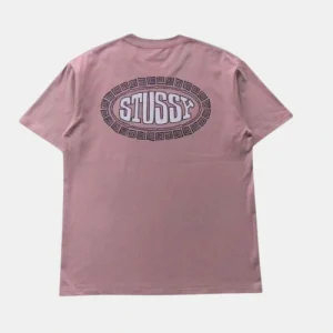 Stussy Dusty Pink Oversized T-Shirt Back Logo