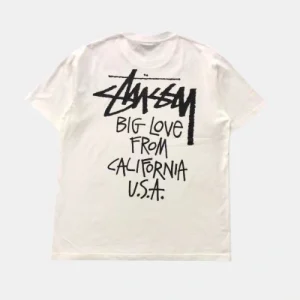 Stussy Graphic Oversized T-Shirt White California Big Love